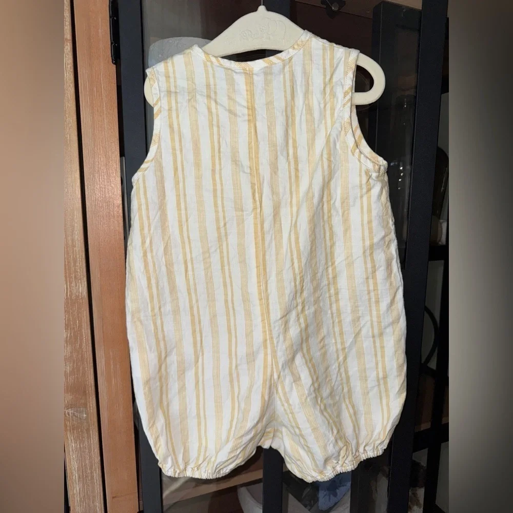 Edgehill Collection romper Baby Boy Sleeveless Stripped Shortall bubble onesie